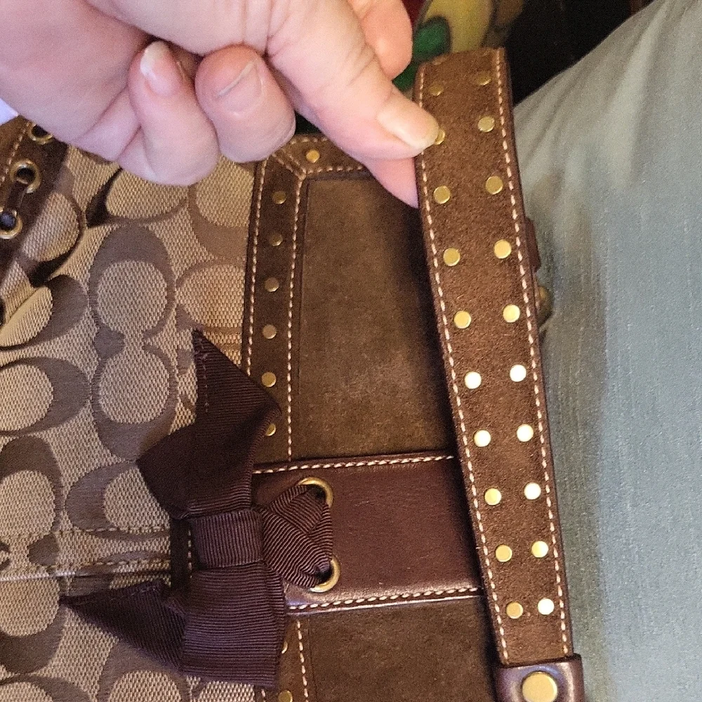 Coach Brown and Tan Women's Bag - Picture 12 of 13